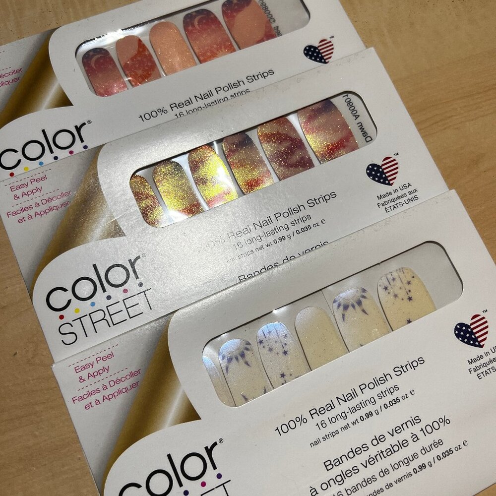 Color Street Bundle of 3 Sets of Nail Strips NWT